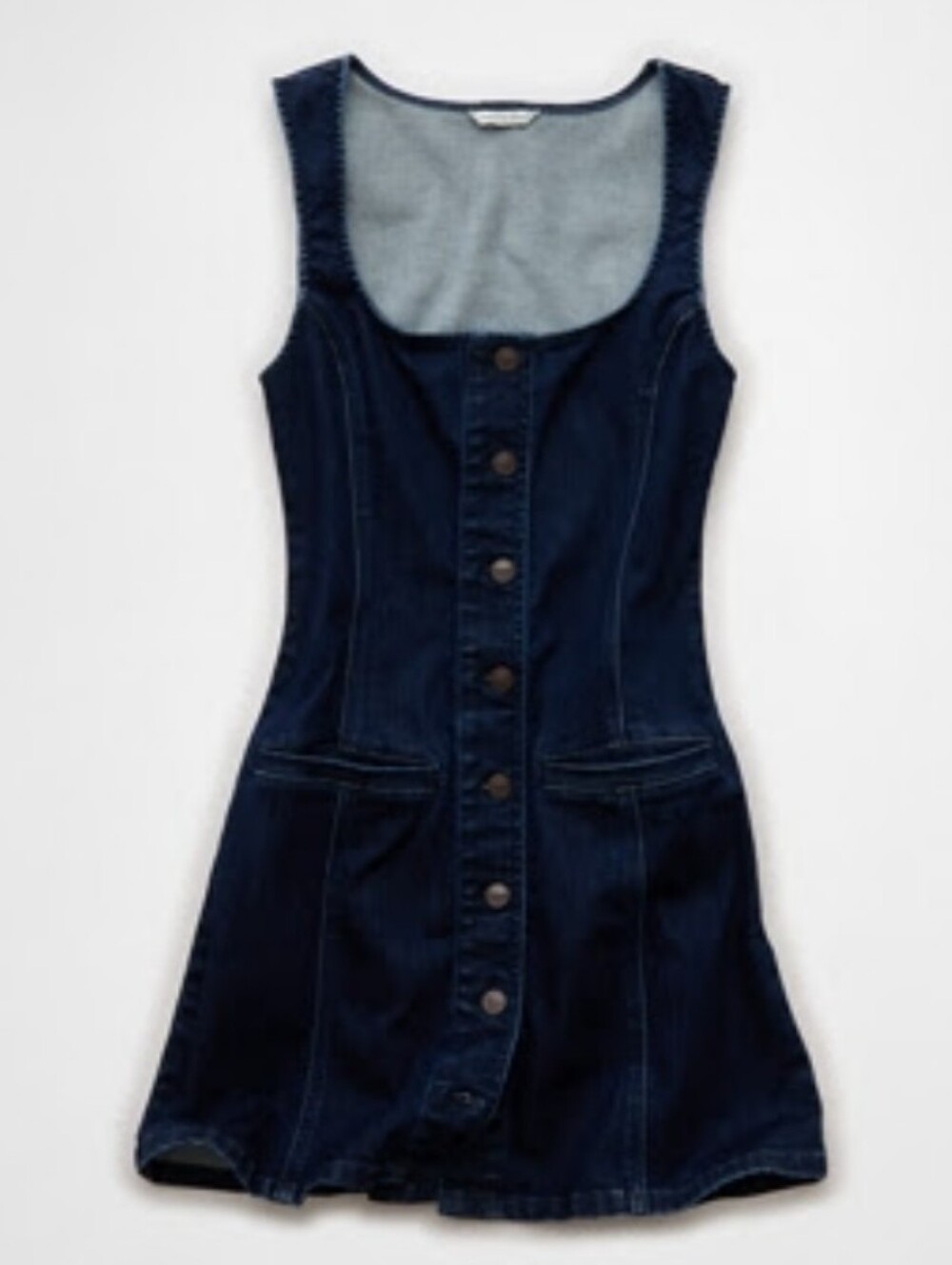 American Eagle Square Neck Denim Mini Dress XL NWT